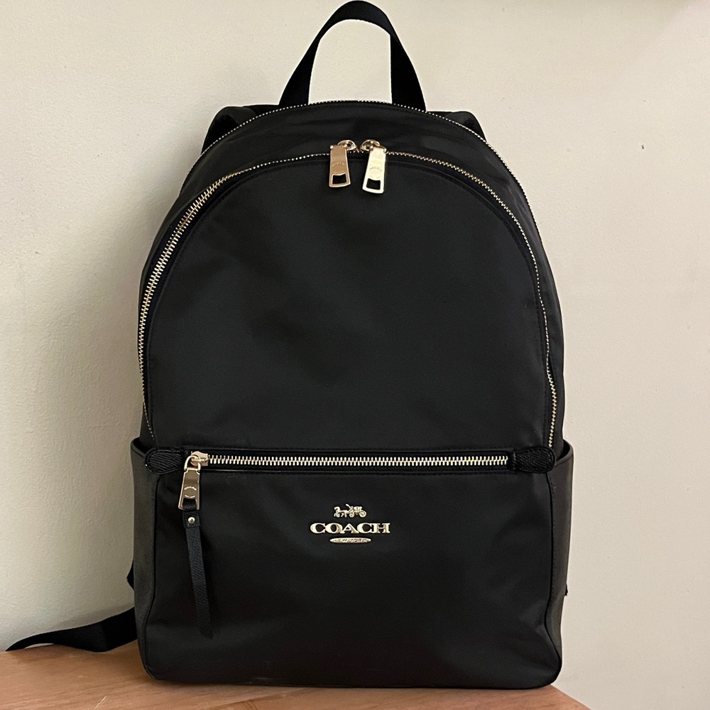 Coach Addison Black Nylon Backpack